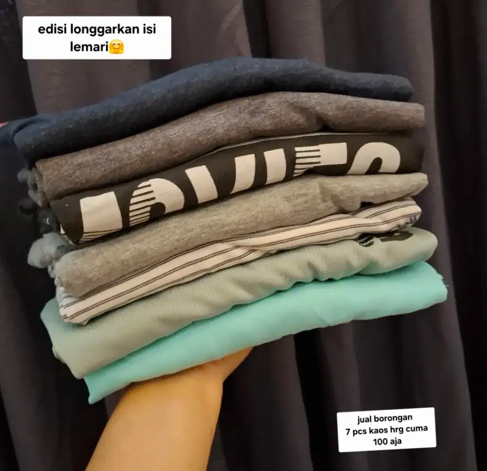 7 PCS KAOS LAKI2 SEMUA CUMA 75.000