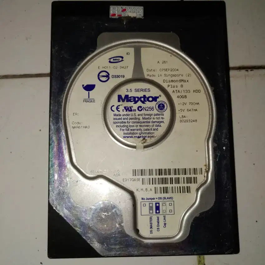 Hardisk maxtor IDE 40gb