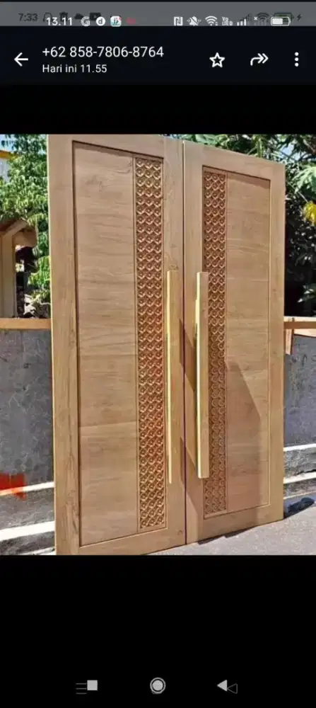 Motif pintu jati perhutani