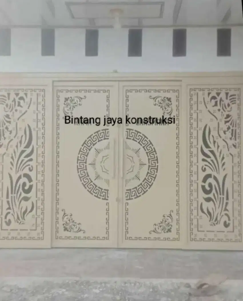 Pintu gerbang sliding swing mewah