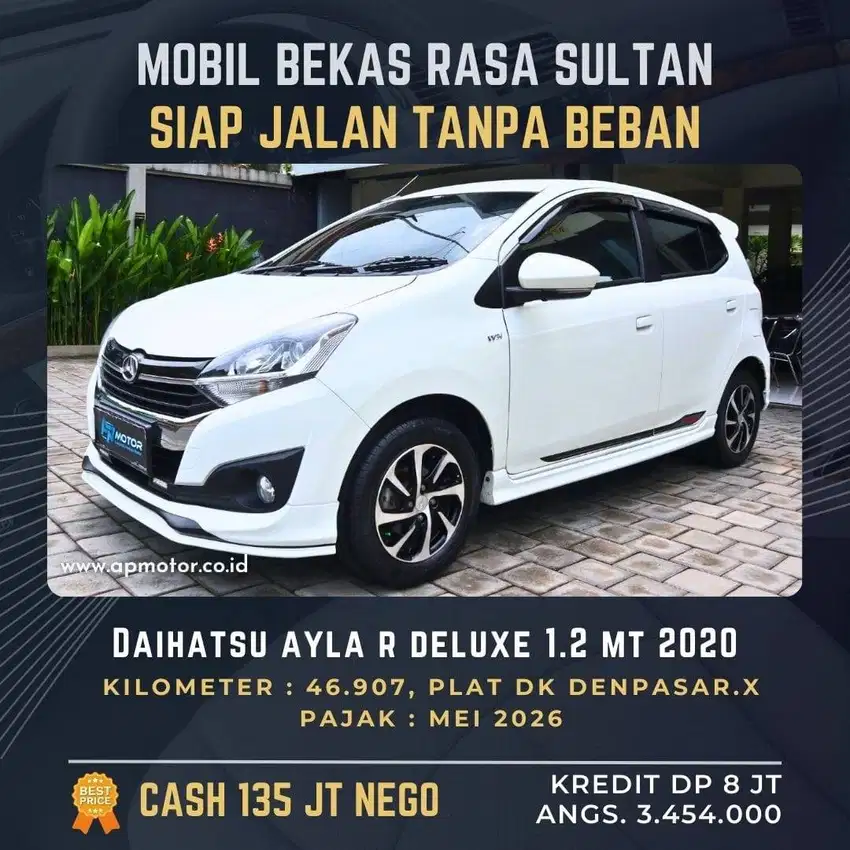 DP 8 JT!! Ayla R Deluxe 1.2 MT 2020 Plat DK