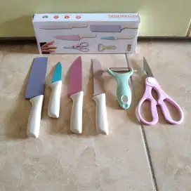 Knife Set/ Pisau Set Jerami Rainbow 6 Pcs