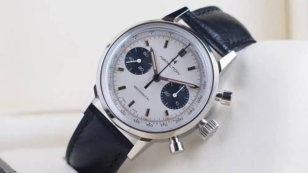 HAMILTON INTRAMATIC CHRONOGRAPH CREAM PANDA DIAL 40MM