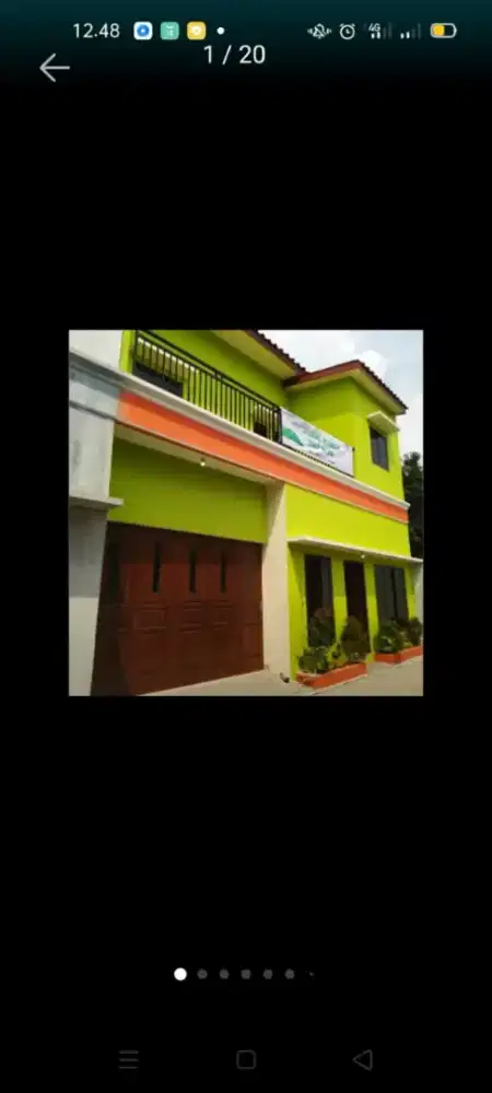 Dikontakan tahunan, rumah 2 lantai, ada garasi mobil, Bebas Banjir