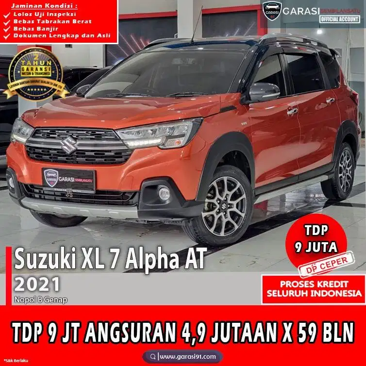 (TDP 9 JT)SUZUKI XL7 ALPHA AT 2021 XL 7