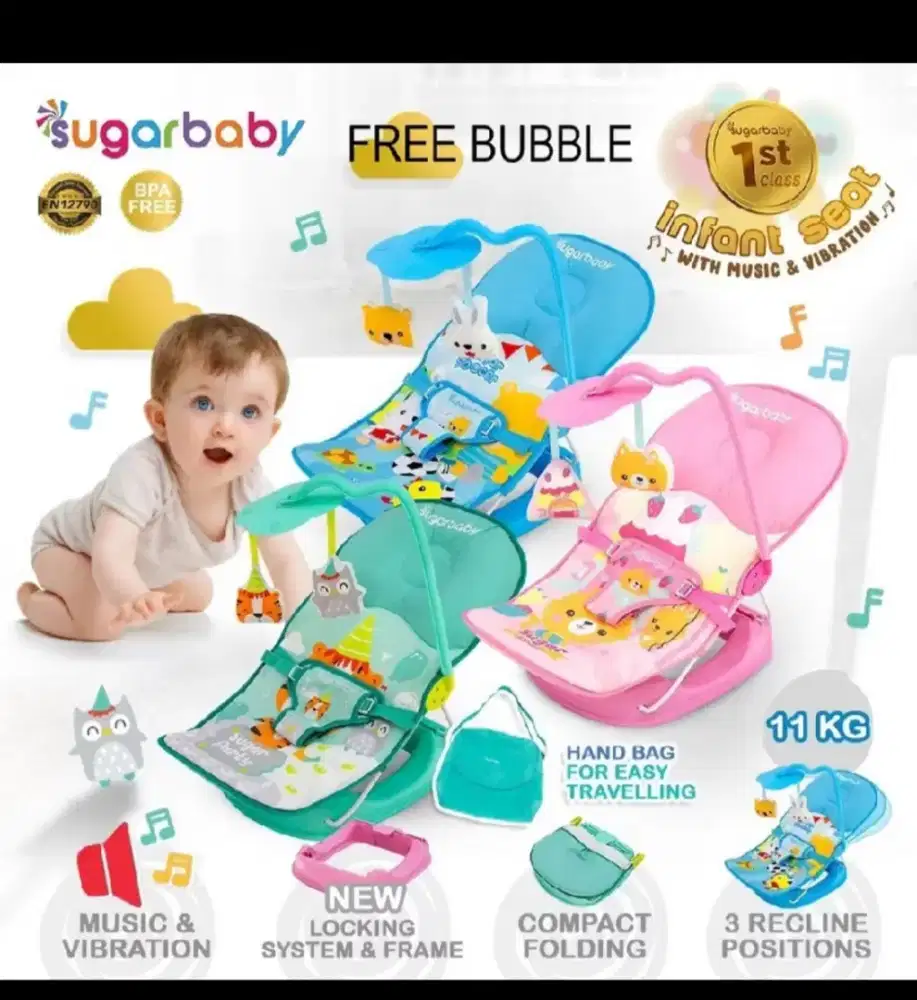 Sugar baby bouncer warna pink