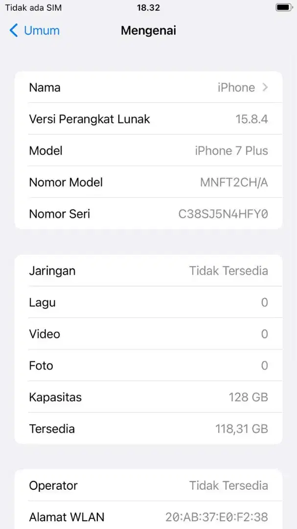 Iphone 7 plus inter all Operator