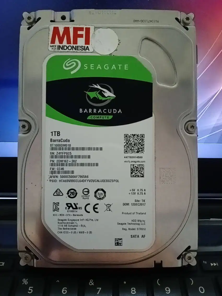 Harddisk HDD Seagate Barracuda 1 TB SATA