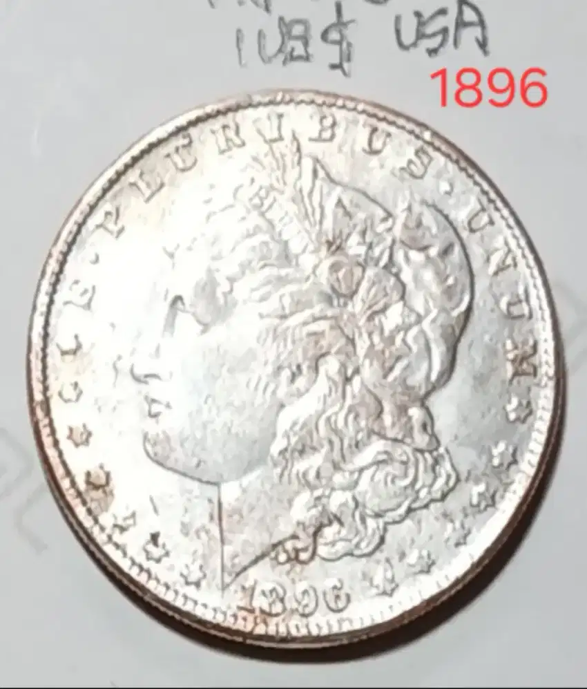 Uang coin One Dollar USA 1896