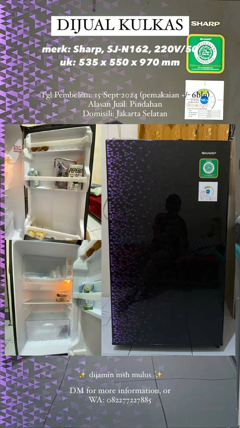 Kulkas Sharp 1 pintu