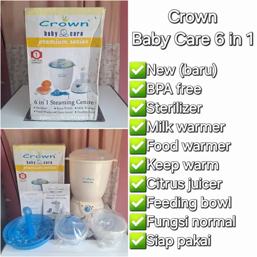 Crown Baby Care 6 in 1 Lengkap Dus Siap Pakai