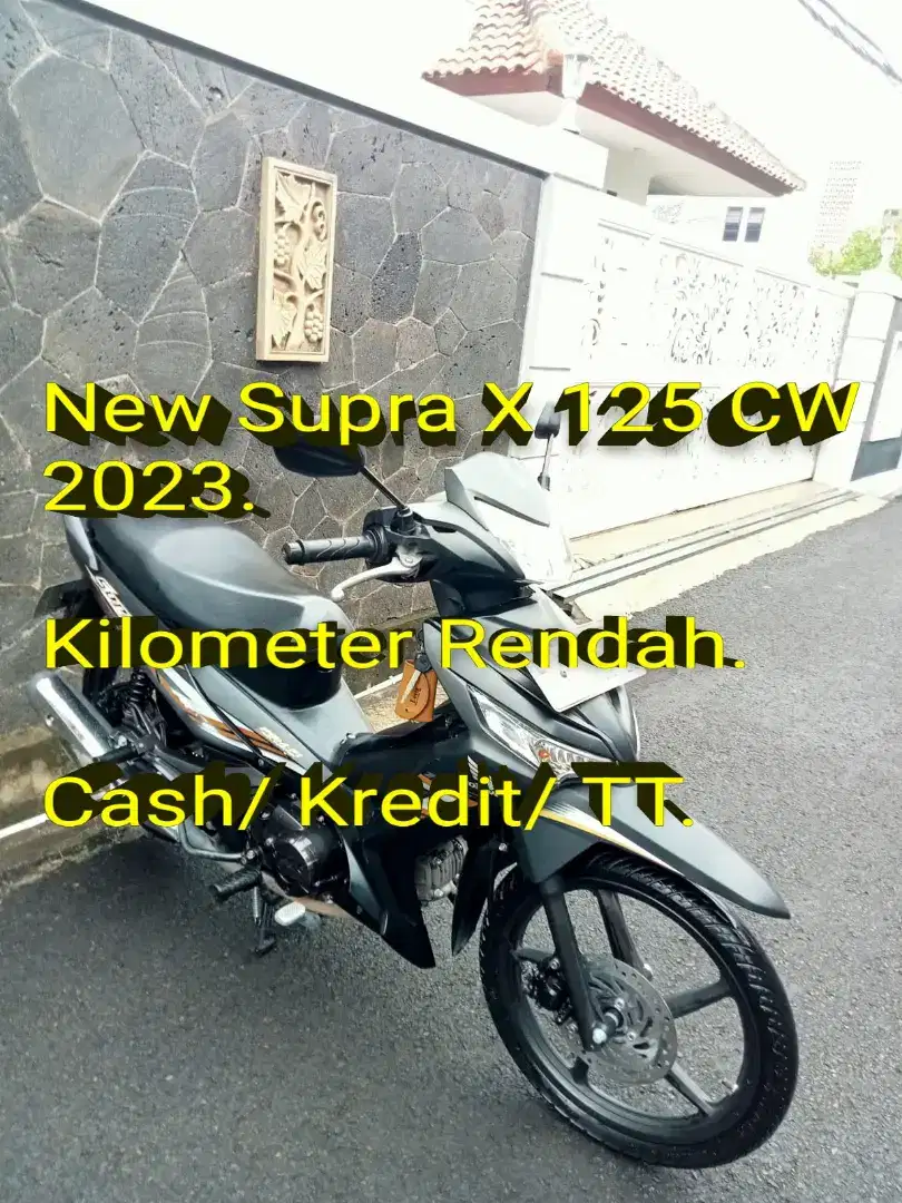 Supra X 125 2023. KM Rendah. Like New. Mulus. Ban OK. Cash/Kredit/TT