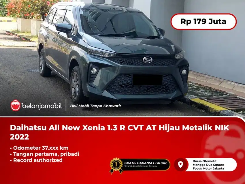 [ TANGAN PERTAMA ] Daihatsu All New Xenia 1.3 R CVT AT Hijau 2022/2023