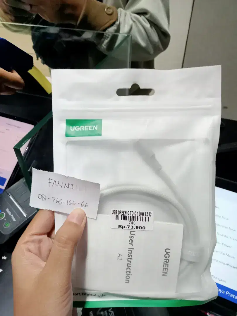 USB GREEN C TO C 100W L502| ATLANTIS DAHSYAT
