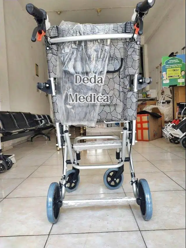 Kursi Roda Travel Traveling Umroh Haji Kecil+Tas KY900LB M.Grey Sella
