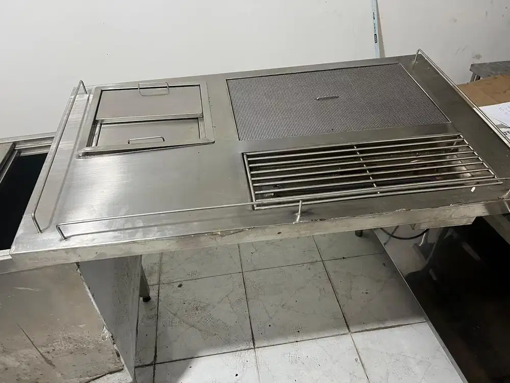 MEJA KOPI PEMANAS STAINLESS KOPTE LISTRIK