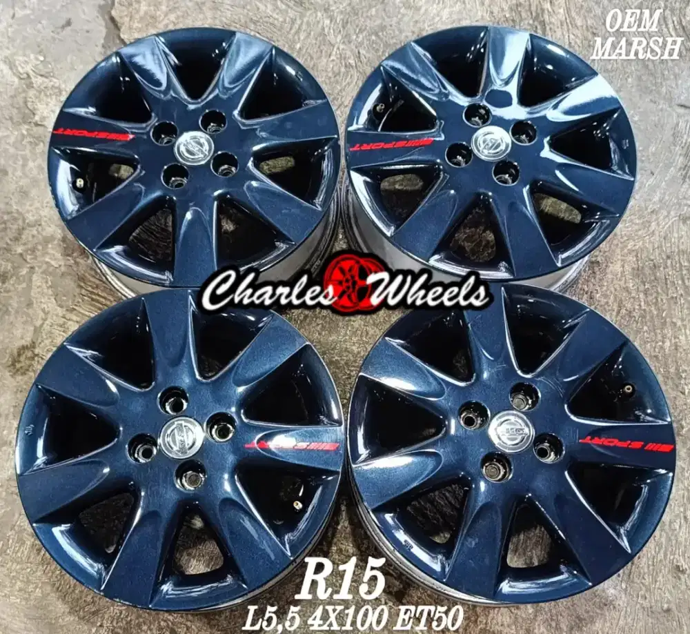 Jual velg oem marsh r15 4zlx100 agya sigra calya brio dll