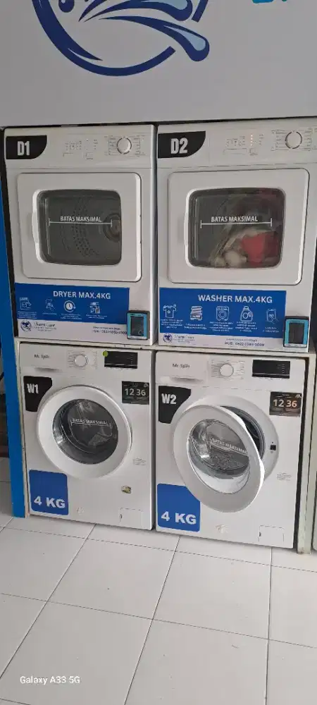 Dijual 2 set mesin cuci laundry