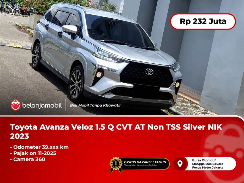 [ PAJAK PANJANG ] Toyota Avanza Veloz 1.5 Q CVT AT Silver 2023/2024