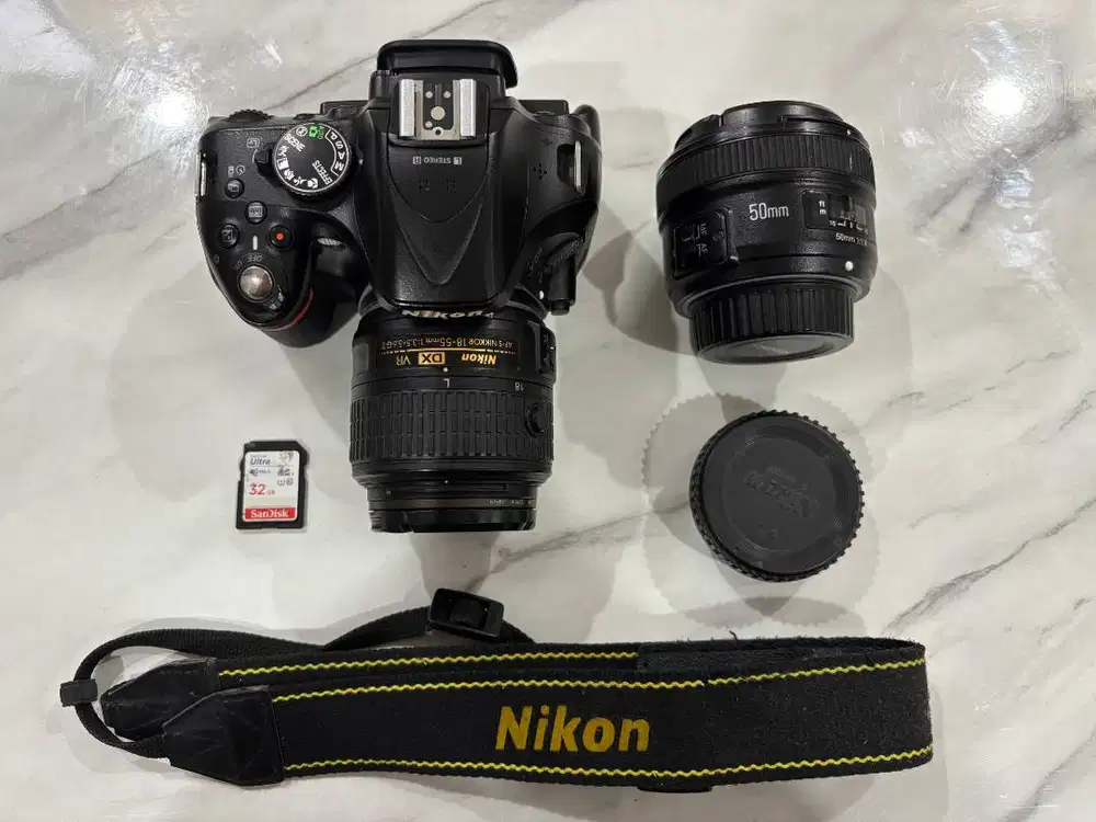 2,6! DIJUAL CPT Kamera Nikon D5200+LENSA YONGNUO 50MM F1.8+Flash Godox
