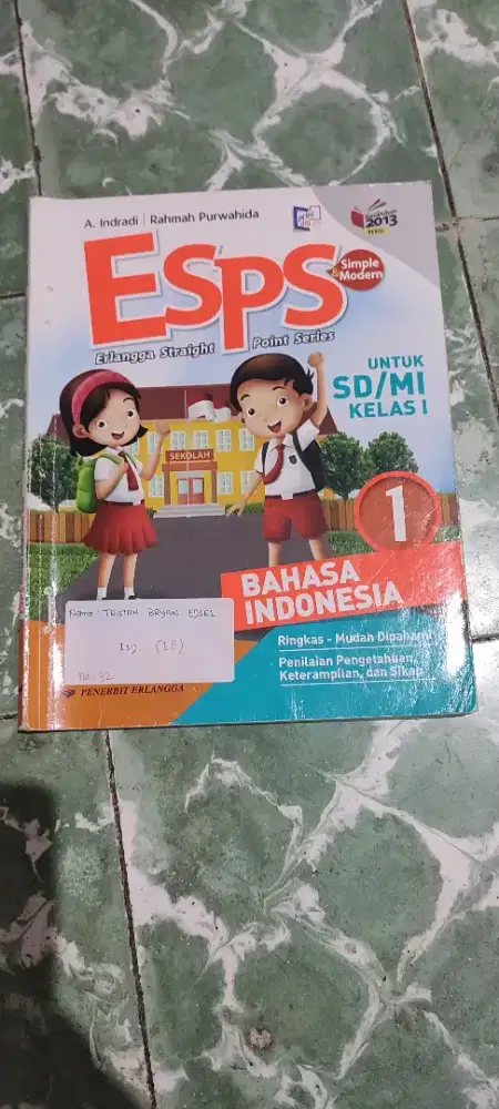 Buku BAHASA INDONESIA kelas 1sd ESPS