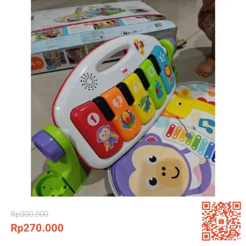 Fisher Price Deluxe Kick & Play Piano Gym Baby Playmat Matras
