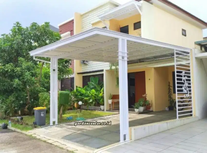 Kanopi atap alderon rangka besi holloh galpanis