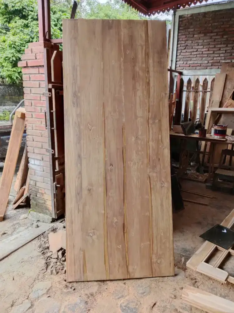 Pintu jati blok