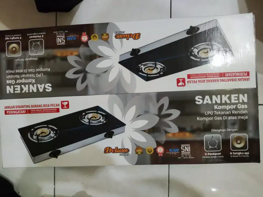 Kompor Gas Kaca Sanken Baru, masih segel