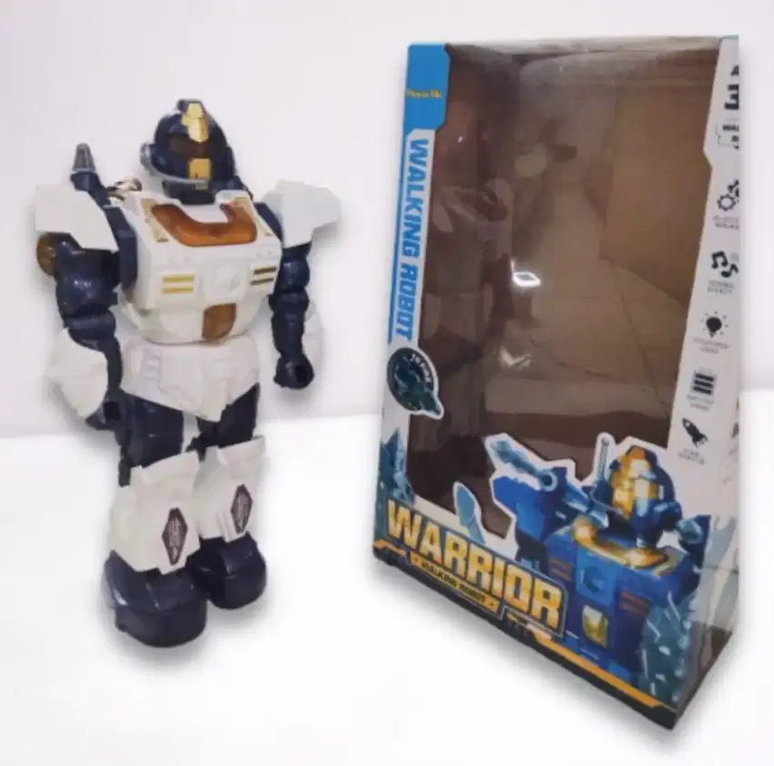 Mainan Anak Robot Warrior Walking Robot Jumbo Berputar 360 Derajat