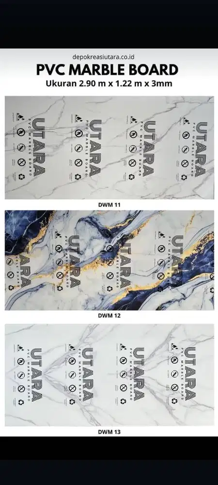 PVC Marble Board Dinding
