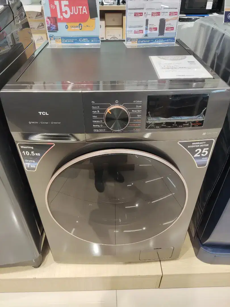 MESIN CUCI TCL FRONT LOAD 10/7KG