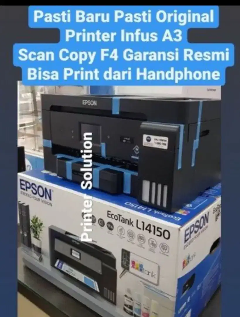 Printer Epson L14150 Print A3, Scan Copy A4 Baru Garansi Resmi
