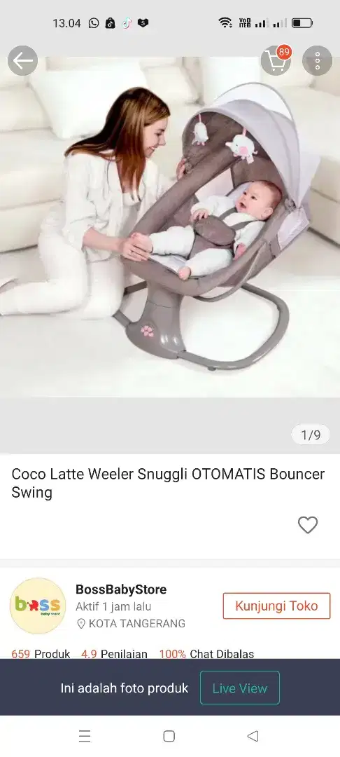 BOUNCER COCO LATTE WEELER SNUGGLI OTOMATIS