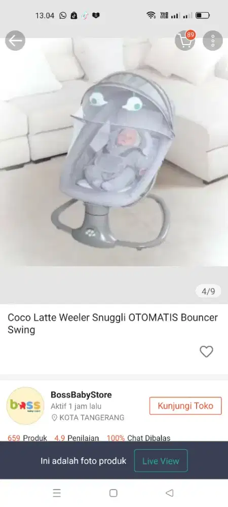 BOUNCER COCO LATTE WEELER SNUGGLI OTOMATIS