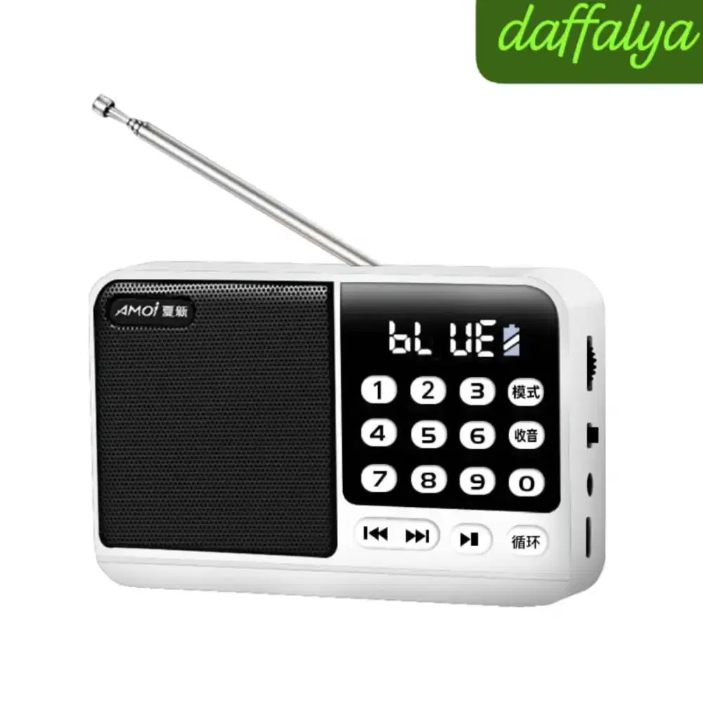 Amoi m52 radio speaker bluetooth mini portable murottal