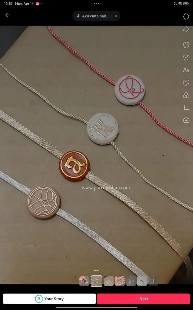 Custom tali hang tag butik