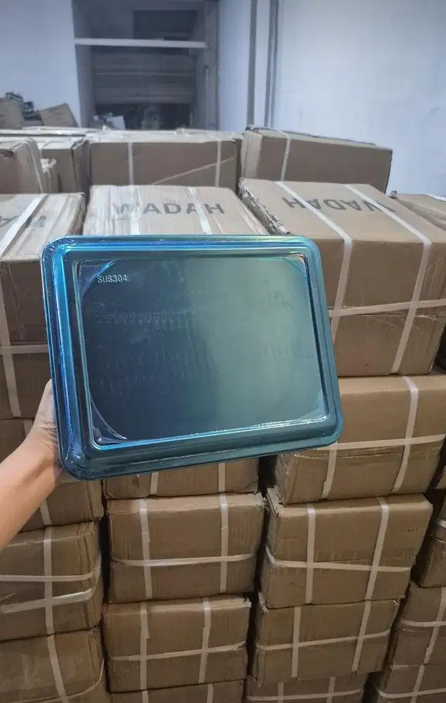 Food Tray sekat 5 stainless sus 304 untuk makan siang bergizi