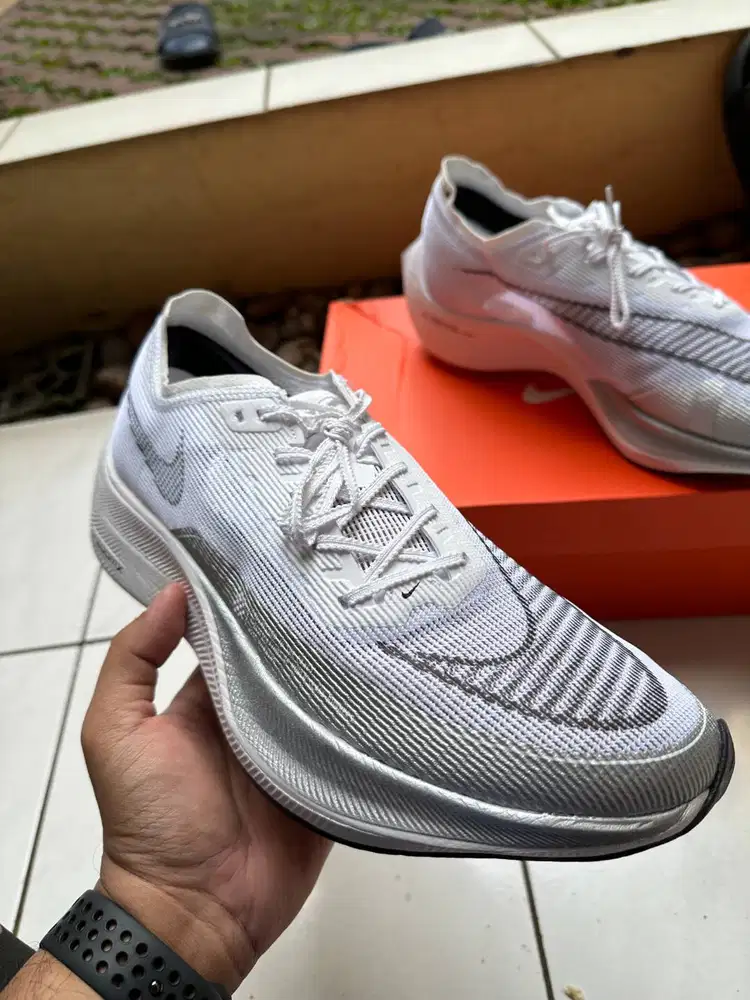 Nike Original Vaporfly Next% 2 White Metallic Silver - Size 46 | UK 12