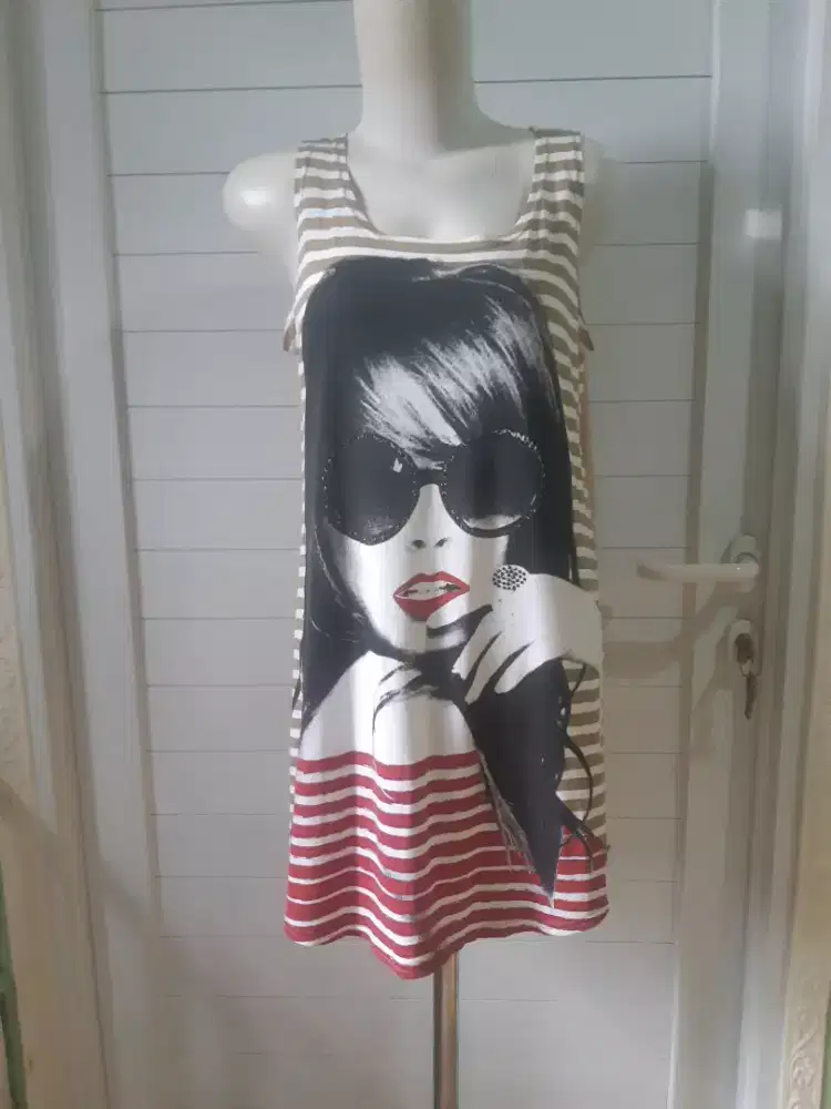 Long tanktop/outer yishion preloved tjap karoeng