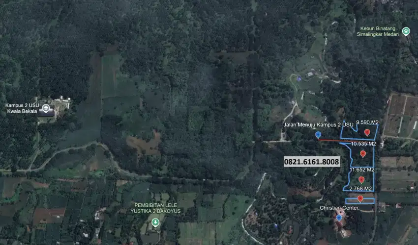 Dijual Tanah Jalan Bunga Rampe IV Simalingkar B Dekat Kampus 2 USU