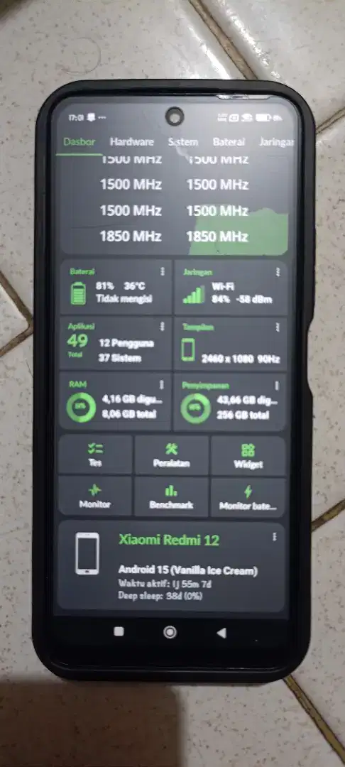 Redmi 12 Xiaomi Hyper OS Android 15 Ram 8/256 Minus WiFi Only Rp 999rb