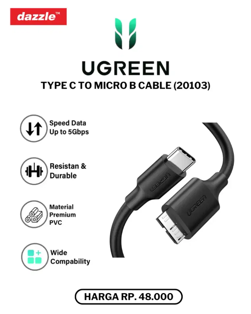 UGREEN TYPE C TO MICRO B (20103)