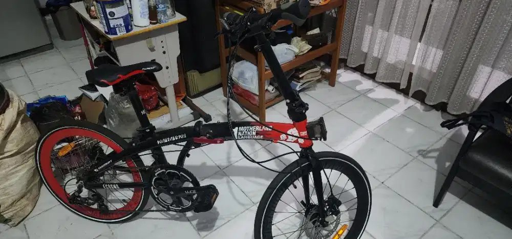Sepeda lipat element ecosmo edisi sumpah pemuda ukuran 20 10 speed