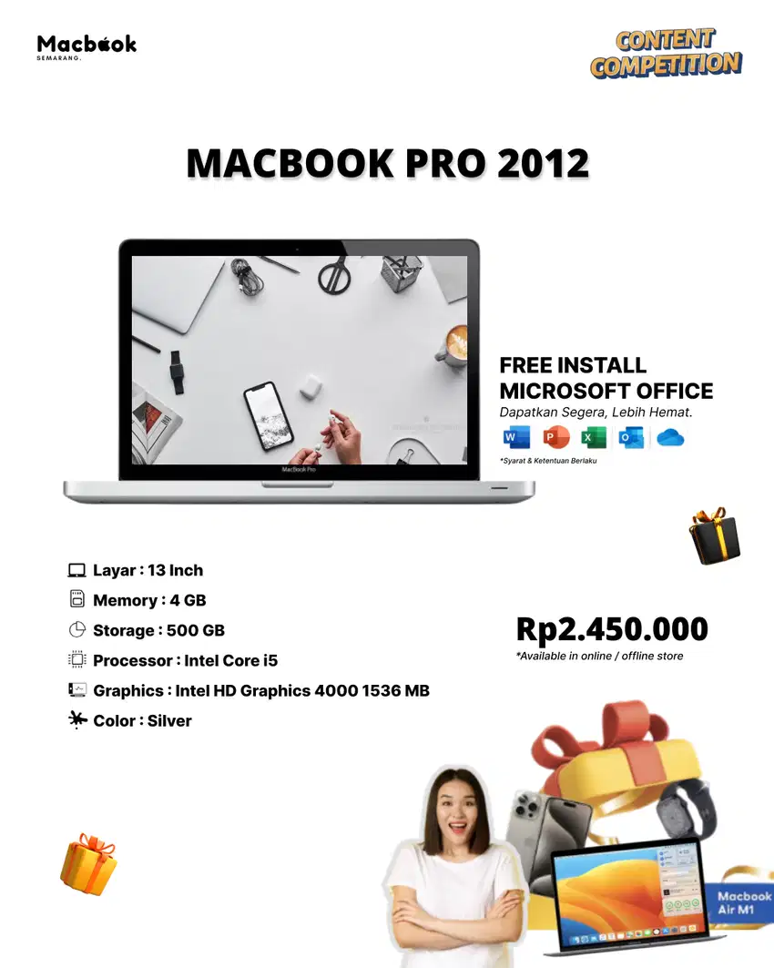 Macbook Pro 2012 RAM 4/500 GB