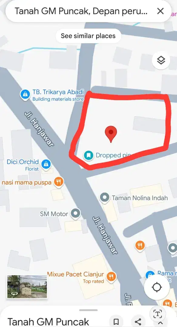 Dijual Disewakan tanah usaha strategis puncak 1500m²