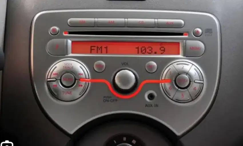 Tape Mobil/Single Din, CD copotan Nissan March, kondisi baik