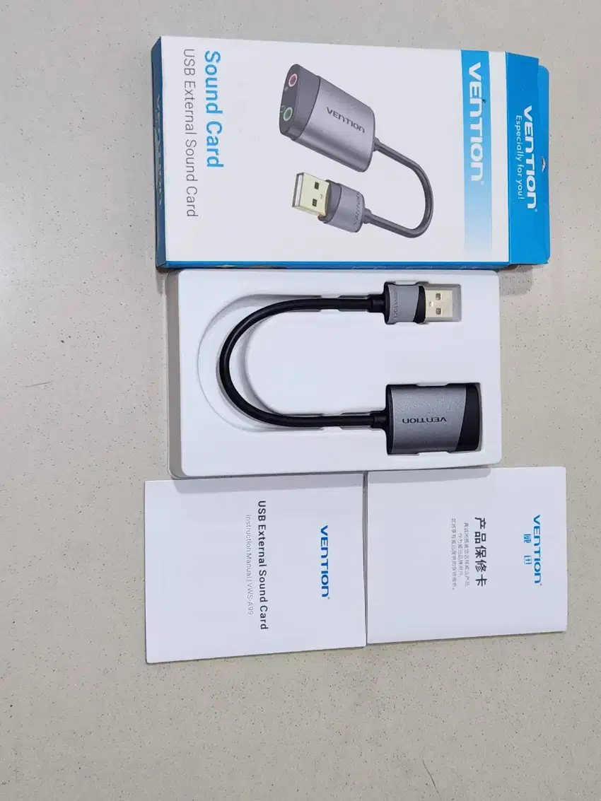 Vention Sound Card USB External USB to Jack 3.5mm - dual holes -Second