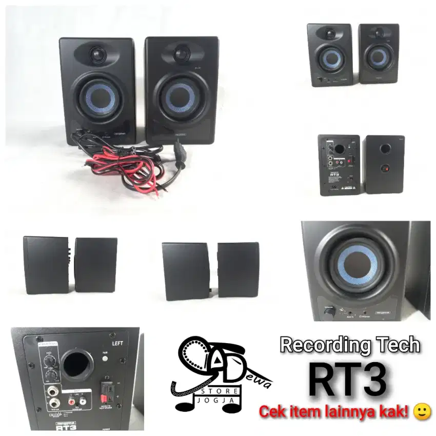 RECORDING TECH RT3 SPEAKER MONITOR RT 3 FLAT SPIKER MONITORING bkn RT5