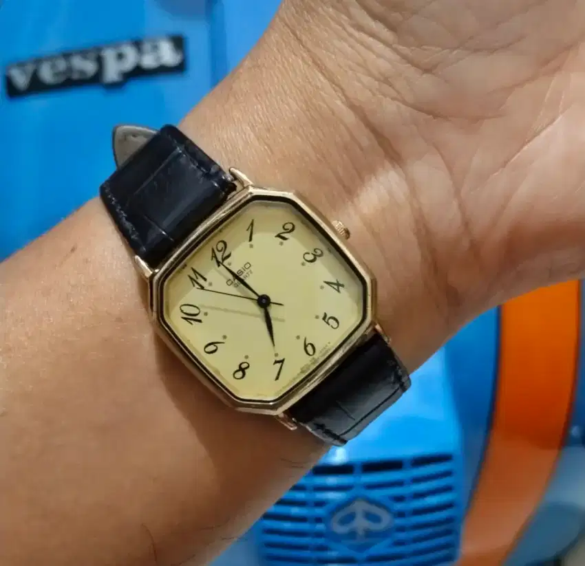 Jam tank casio octagon case quartz antik lawas jadul vintage